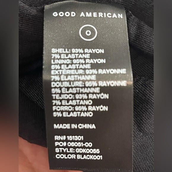 Good American NWT Twist Peek A Boo Long Sheath Dress Size 0 - Picture 9 of 10